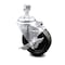 Service Caster 4 Inch Phenolic Wheel Swivel 12mm Threaded Stem Caster with Brake SCC SCC-TS20S414-PHR-TLB-M1215 - alternate 1